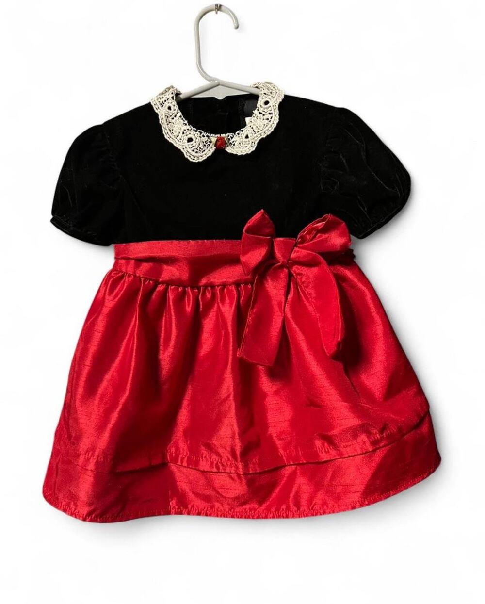 2t vintage 90s Rose Cottage black velvet christmas holiday party dress